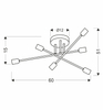 Sufitowa lampa Crespilo 36-01245 Candellux loft sticks czarna złota