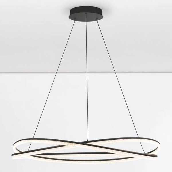 Lampa zwisająca do salonu ILAVE LE44323 LED 68W 3000K wstęga czarna