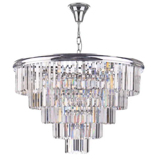 Kryształowa lampa wisząca Eulalia EUL1250 glamour kryształki chrom