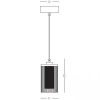 Podłużna wisząca lampa 23018 LED 9W 3000K tubka szklana złoty biały