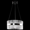 Dekoracyjna LAMPA wisząca VEN E1694/25W metalowa OPRAWA glamour crystal zwis przezroczysty chrom