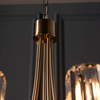Szklana lampa wisząca Berenice 107802 mosiądz przezroczysty