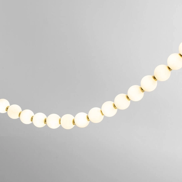 Wisząca lampa nad wyspę MOCA LE44207 LED 109W 3000K perły złota biała