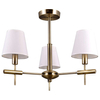 Plafon LAMPA sufitowa BALTER MD38482-3 Italux klasyczna abażurowa OPRAWA metalowa żyrandol biały złoty