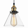 Industrialna LAMPA wisząca GETAN MDM-2564/1 Italux szklana OPRAWA stożek ZWIS okrągły conrad francis przezroczysty