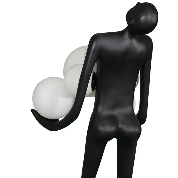 Lampa podłogowa do salonu Woman F9312 Step kule balls białe czarne
