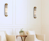 Kinkiet LAMPA ścienna FLORENCE W0240 Maxlight szklana OPRAWA okrągła glamour mosiądz przezroczysta