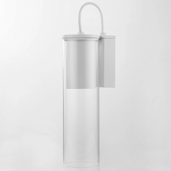 Ścienny kinkiet Manacor LP-232/1W WH do salonu tuba szklany biały