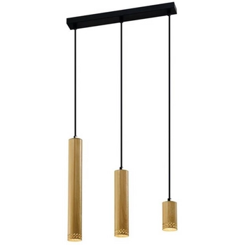 Lampa wisząca Tubo 33-79114 Candellux asymetryczna drewno czarna