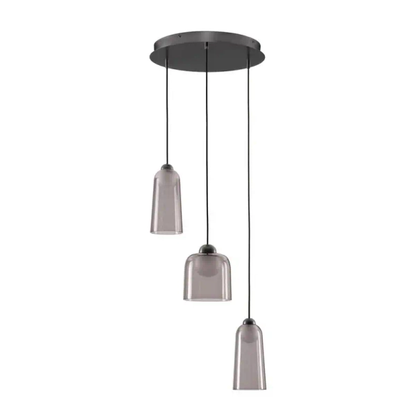 Potrójna wisząca lampa TAVENCO LE45213 LED 15W 3000K czarny różowy