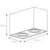 Kwadratowy downlight TUBE 22953/02/30 Lucide spot do sypialni czarny