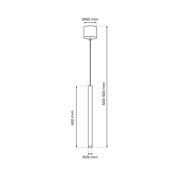 Podłużny lampa wisząca Monza MLP8839 Milagro tuba nad wyspę złota