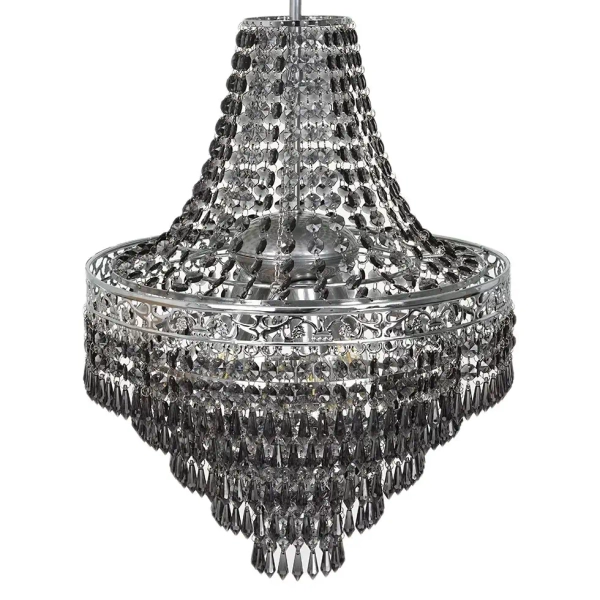 Pałacowy żyrandol do salonu Coral MLP1585 kryształowa czarny