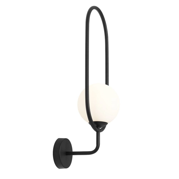 Czarny kinkiet Riva 1086C1 Aldex lampa ścienna kula balls na przedpokój