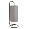 Stołowa lampa loftowa L&-198087 Light& z abażurem szarym czarna
