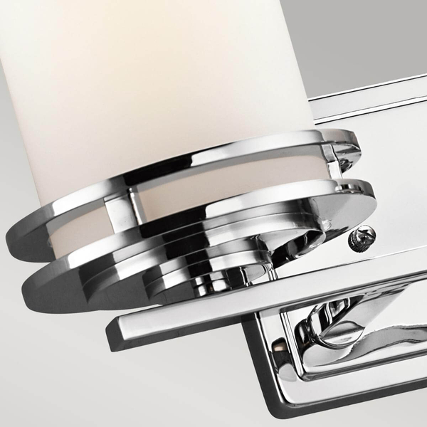 Szklana lampa ścienna Hendrik KL-HENDRIK2-BATH podwójna IP44 chrom biała