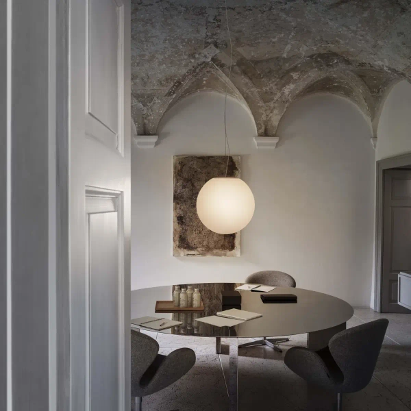 Lampa wisząca nad wyspę Mapa biała szklana 1xG9 4W kulista kuchenna 369068
