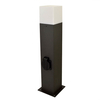 Stojąca LAMPA ogrodowa NEW YORK 307323 Polux zewnętrzna OPRAWA metalowy słupek outdoor IP44 grafitowy biały