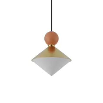 Ściemnialna lampa wisząca 25100 LED 8W 3000K mosiądz beżowa