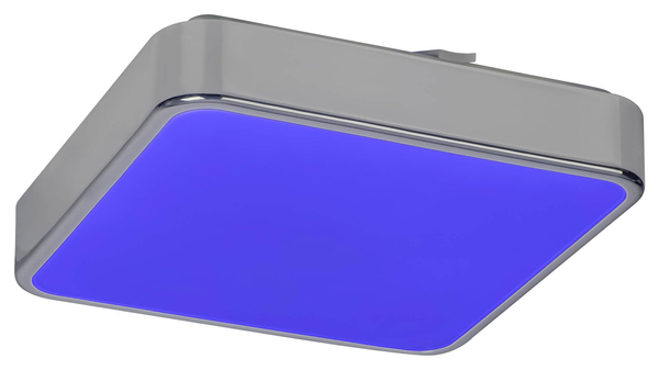 Sufitowa LAMPA plafoniera WOLIMIR 2982 Rabalux metalowa OPRAWA plafon LED RGB 22W 3000K - 6000K kwadratowy IP44 chrom