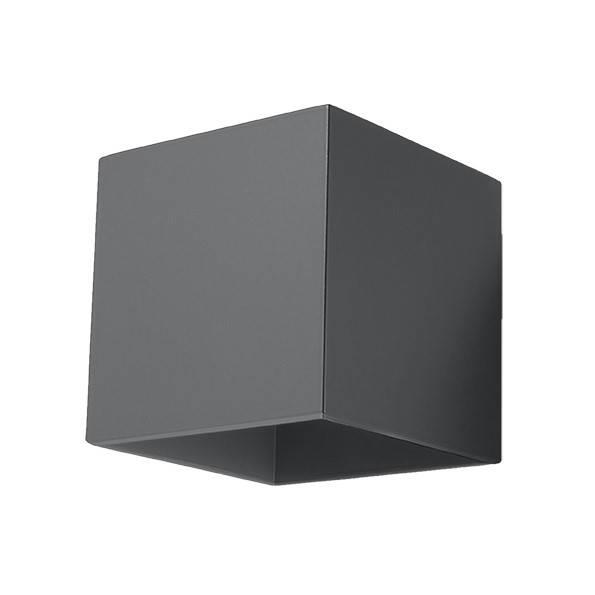 LAMPA ścienna SL.0565 metalowa OPRAWA kinkiet kostka cube grafitowa