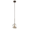 Wisząca lampa glamour Lava 11025 kula do sypialni brązowa bursztynowa