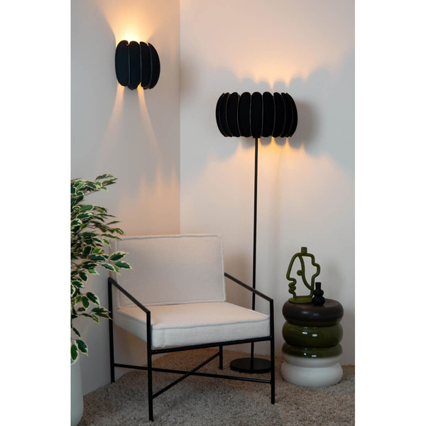 Materiałowy kinkiet ścienny Spencer 34245/01/30 filc czarny outlet