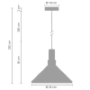 Wisząca lampa stożek Nordic Woody ST-5097B Step LED 120W drewno biała