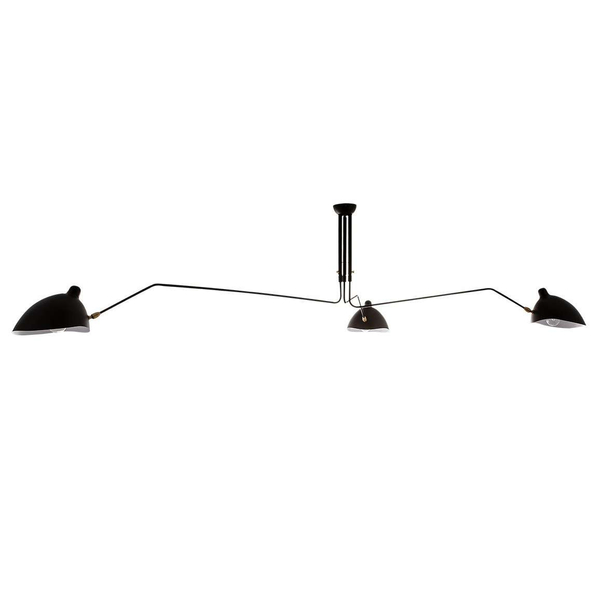 Loftowa LAMPA sufitowa DAVIS MDE610-3 Italux industrialna OPRAWA metalowa na wysięgnikach pająk czarny