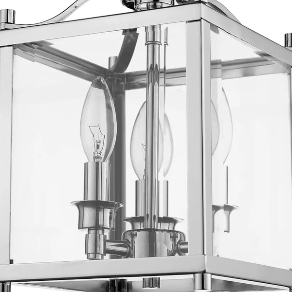 Salonowy plafon NEW YORK c03929ch Cosmolight klatka metal szkło srebrny