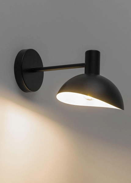 Ścienna lampa sypialniana Artis do czytania loft czarna