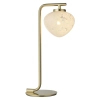 Stołowa lampka glamour  L&-198817 metalowa szklana biała mosiądz