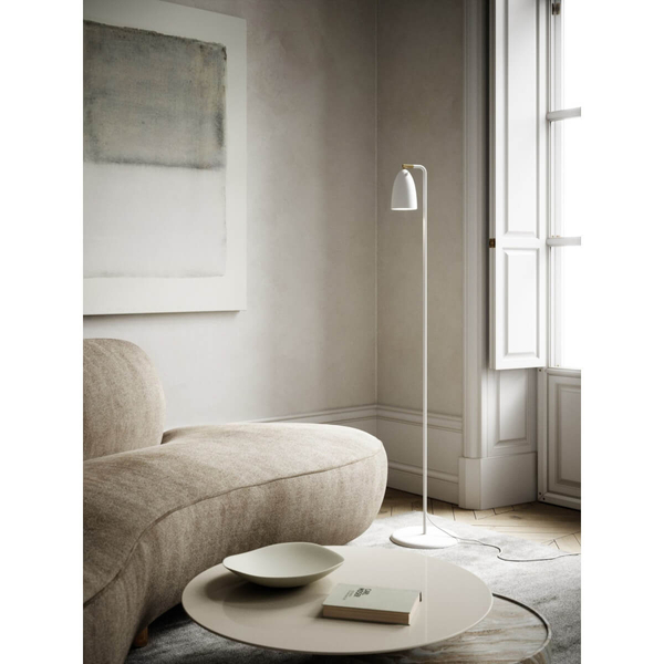 Lampa podłogowa do salonu Nexus 2020644001 metalowa z wtyczką biały