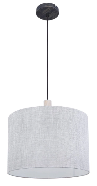 Lampa wisząca Roger 15378H nad stół z abażurem szara