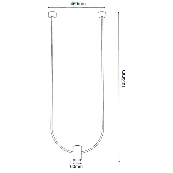 Metalowa lampa wisząca No.C 5085 Shilo sypialniana 46cm regulacja czarna