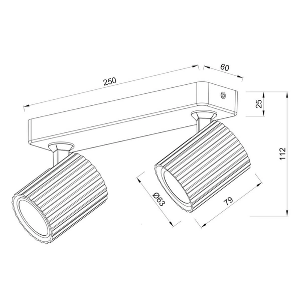 Reflektorowa lampa sufitowa Tokio LP-787/2WS WH biała