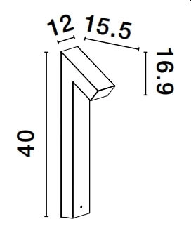 Zewnętrzna lampa stojąca MONCLOVA LE71473 LED 6W IP65 czarna