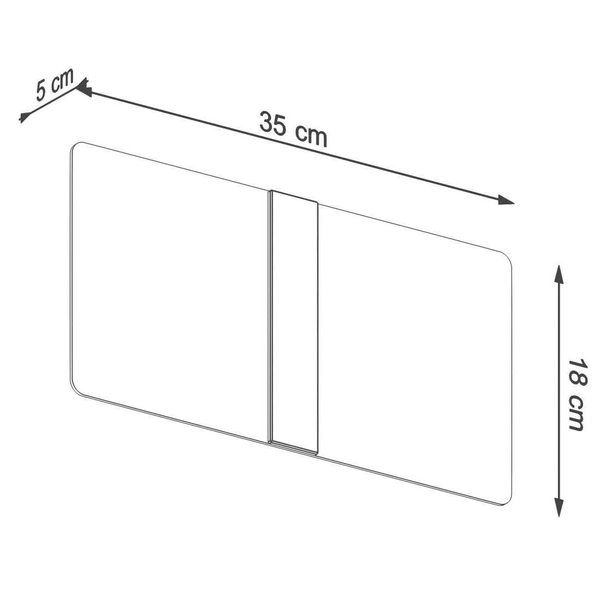 Ścienna lampa prostokątna SL.1006 kinkiet do jadalni biały