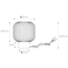 Loftowa LAMPA stołowa MALOTO 45586/20/62 Lucide stojąca LAMPKA szklana bursztynowa mosiądz