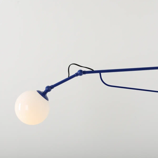 Kulista lampa ścienna SOHO 1105C25_D okrągła szklana kobaltowa