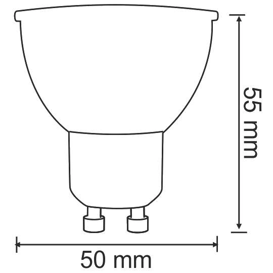Żarówka PLATINUM 305640 Polux GU10 LED 7W 3000K 650lm 230V biała ciepła