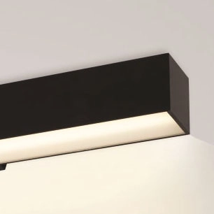 Prostokątny kinkiet ścienny Lupinus 6115D13103-1 Elkim LED 40W 3000K liniowy czarny
