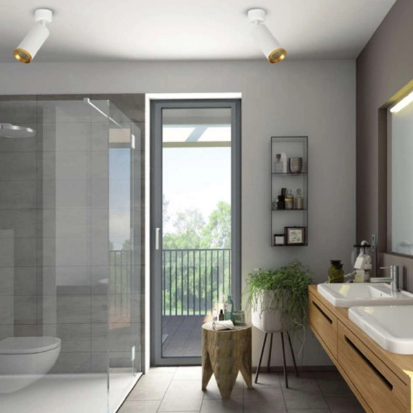 LAMPA sufitowa MICA ML6087 + ML6094 Milagro metalowa OPRAWA spot + pierścień biały złoty