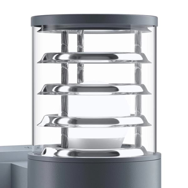 Kinkiet pojedynczy zewnętrzny Bronx O576WL-01GR szkło szary