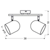 LAMPA sufitowa AZURO 92-63250 Candellux regulowana OPRAWA listwa SPOT reflektorki białe