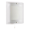 Szklana lampa ścienna Blake 143-WB kwadratowa przezroczysty chrom