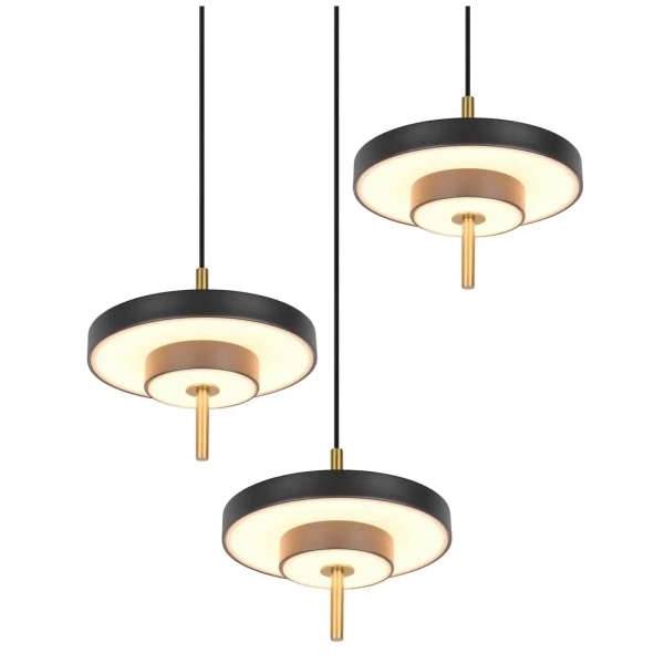 Potrójna zwisająca lampa Keaton 340230380 LED 10W 2300-4000K czarny