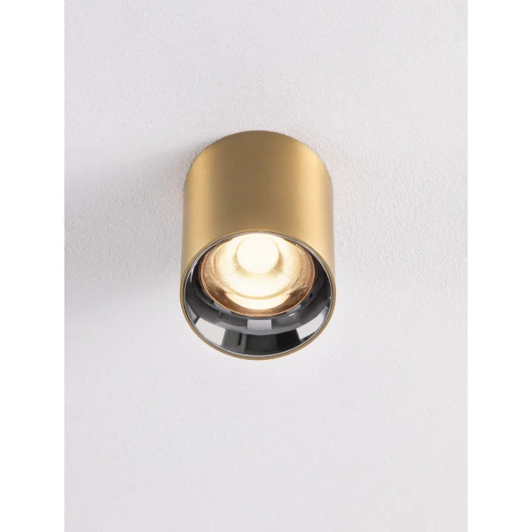 Metalowa lampa sufitowa LUMERCA LE45513 LED 10W 3000K tubka złota