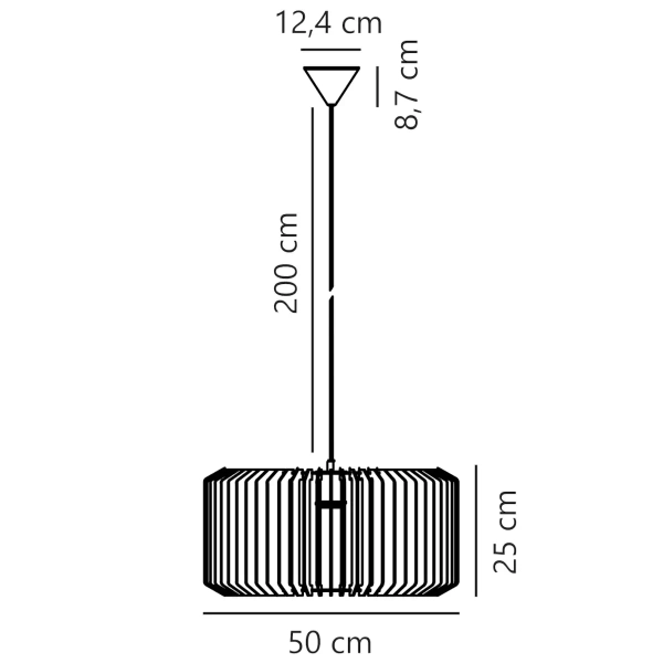 Drewniana lampa wisząca do jadalni ASTI 2213143014 beżowy