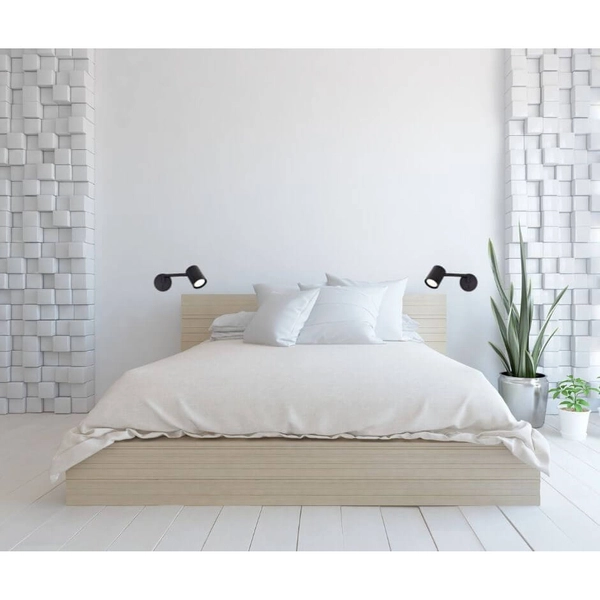 Kinkiet pokojowy Snow LP-731/1WL BK ścienna lampa metalowa z regulacją czarna